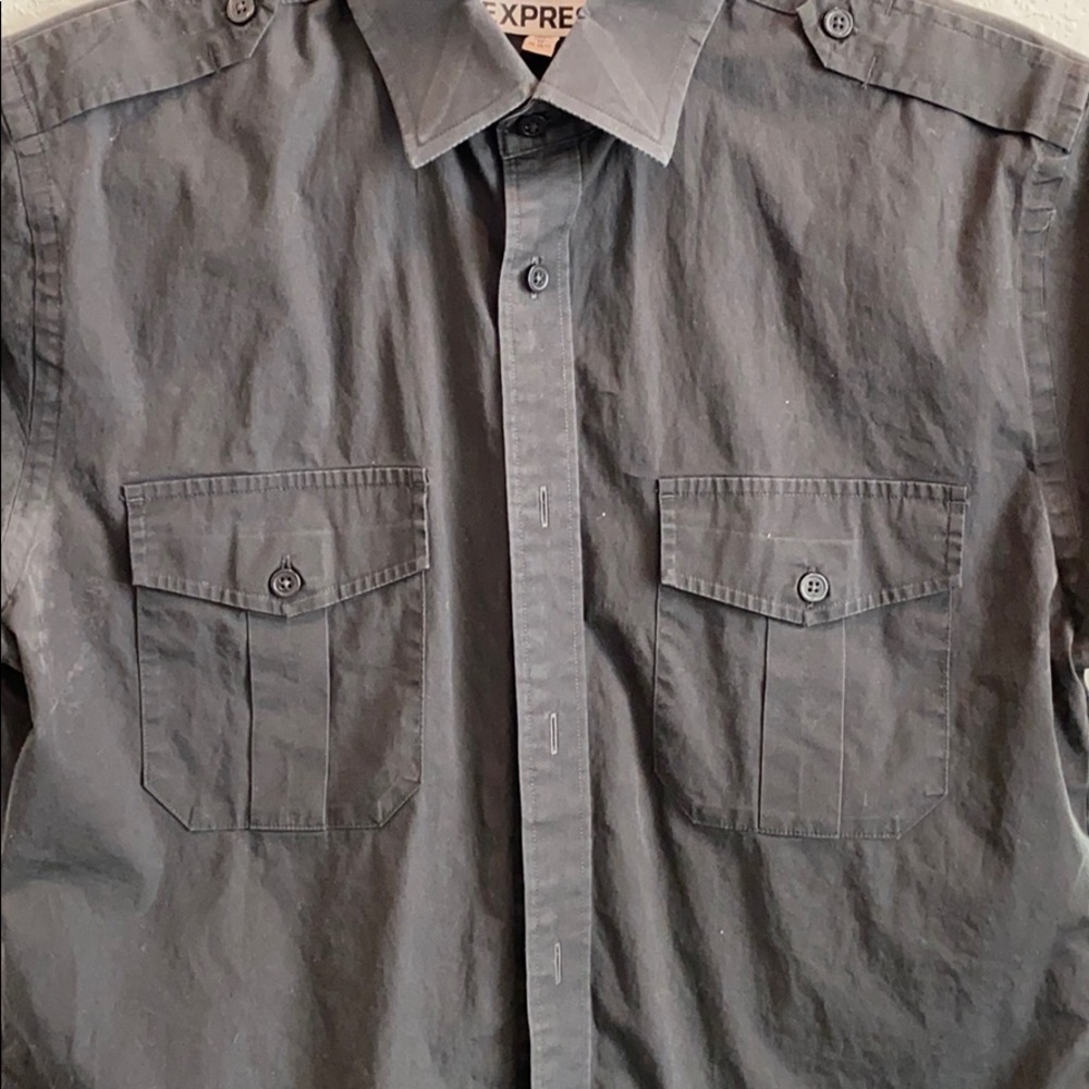 Express Black Fitted shirt - Picture 3 of 5